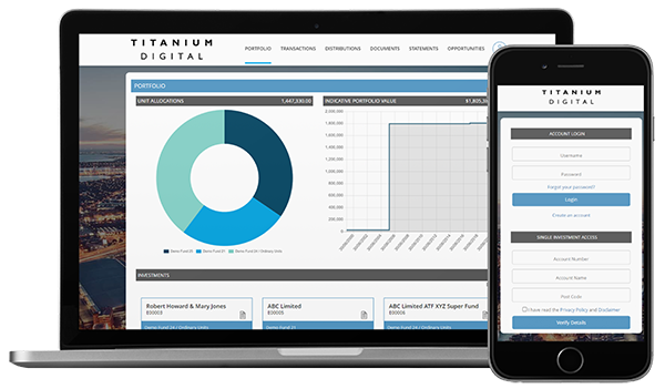 Laptop and Smartphone Screen Showing DRIVEN Online Investor Portal